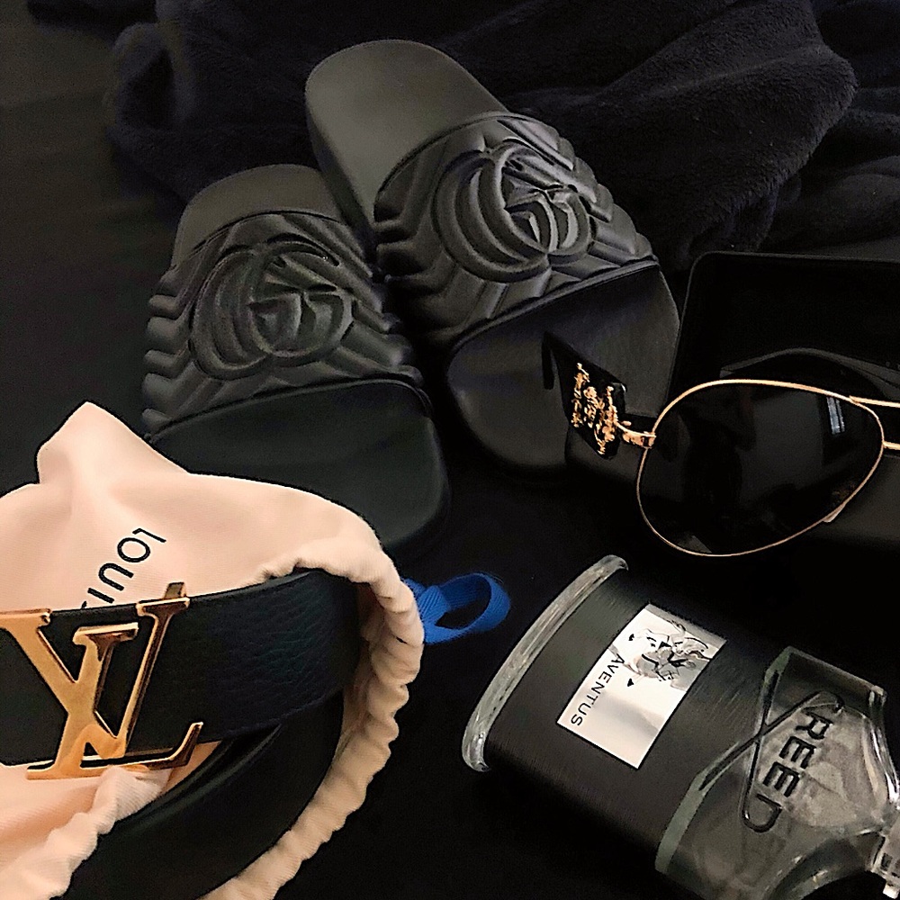 Gucci Matelassé Slides AUTHENTIC